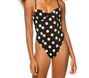 Mara Hoffman polka dot One Piece- Underwire-large - Picture 1 of 14