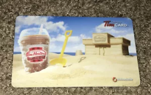 2013 TIM HORTONS SAND CASTLE BEACH GIFT CARD FD35161 NO VALUE US #6088 NEW - Picture 1 of 2