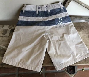 THIRD & ARMY Dry Goods Los Angeles Nautical Khaki Chino Board Shorts Boys 12 NEW - Picture 1 of 12