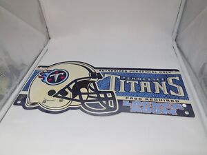 C7 NFL Tennessee Titans Press Pass Wall Decor Plastic 18" Sign