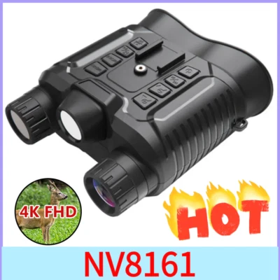 NV8161 8X Zoom IR/white Light Night Vision Binoculars Head-mounted 4K Telescope - Image 1 of 4