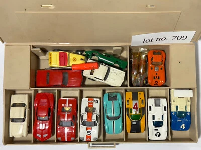 13pc+ Nice 1960s Vintage Aurora T-Jet Thunderjet Orig. Box HO Slot Car Lot709 - Image 1 of 4