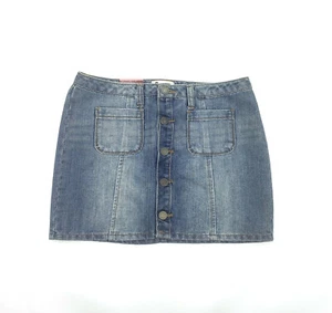 Nueva con etiquetas Minifalda de Jean So Juniors Azul Botón Completo Bolsillos Frontales Talla 1 Precio de venta sugerido por el fabricante $36 - Imagen 1 de 6