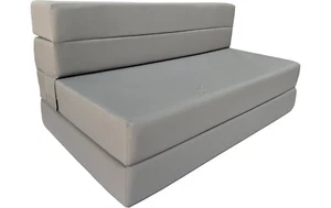 Doppel klappbare Schaumstoffmatratzen, tragbarer Stuhl Bett Liege, 6 x 39 x 80, grau - Bild 1 von 9
