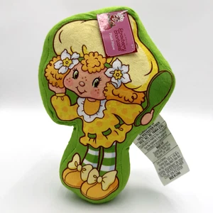 Almohada de felpa de merengue limón pastel corto fresa vintage estilo años 80 juguete de 12" - Imagen 1 de 6