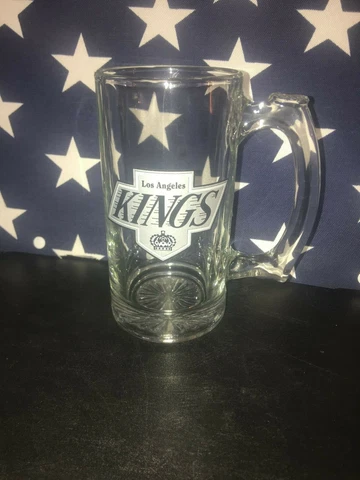 Los Angeles Kings Hockey Glass Mug 10 oz NHL Classic Old School Logo Cover