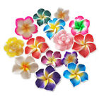 10pcs Assorted Fimo Clay Flowers Flatback Cabochons Embellishment Card Craft