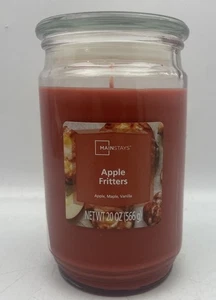 ⭐ NEW Mainstays APPLE FRITTERS 20oz. Glass Jar Candle Fall Autumn Scent ⭐ - Picture 1 of 3