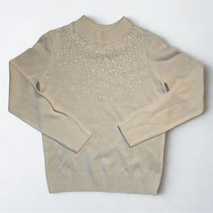 Juicy Couture Damen Pullover Off-White Elfenbein Pailletten - Bild 1 von 9