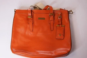 Borsa Michael Kors arancione jet set sottile in pelle - Foto 1 di 13