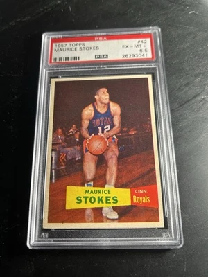 1957 Topps #42 Maurice Stokes RC PSA 6.5 Cincinnati Royals - Image 1 of 2