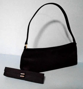 ESTEE LAUDER Black Fabric Women's Handbag Set With Rhinestone Accents - Picture 1 of 4