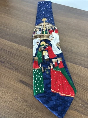 Holiday Tradition by Hallmark Nativity Scene Silk Neck Tie - Image 1 of 4