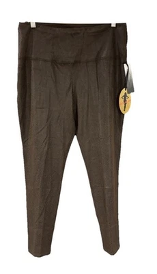 ATHENA MARIE Dark Brown Python Print Pull-on Pants Leggings Stretch Large - Image 1 of 4