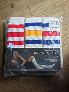 Vintage wadenhohe Röhrensocken 6 Paar Herren 10-13 Townscraft 80er USA JCPenny - Bild 1 von 2