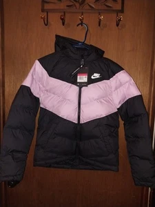 Nike Youth Black & Pink Jacket with Logo Size L - Picture 1 of 4