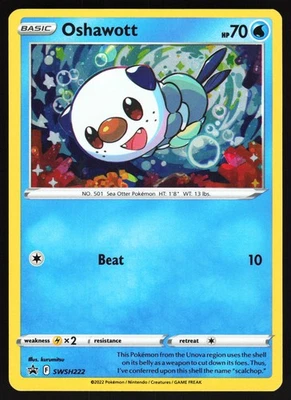 Oshawott - Cosmo Holo SWSH222 Pokemon SWSH: Sword & Shield Promo Cards Promo VLP - Image 1 of 2