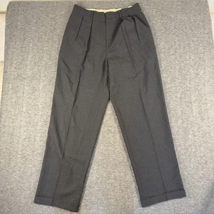 J.Crew Ruderhose Herren 33 grau Wolle Bundfalten Anzughose Bündchen Saum Schneider - Bild 1 von 11