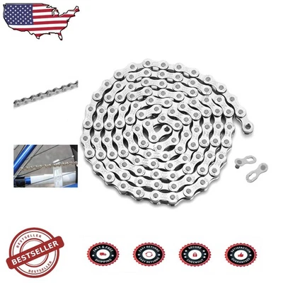 Heavy Duty 116 Link Bike Chain 6/7/8 Speed - 950kg Load, Easy Install, Durable - Image 1 of 4
