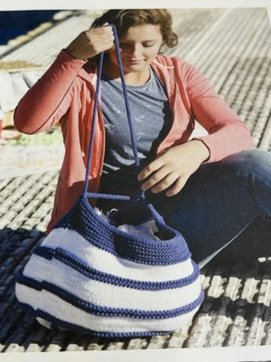 Beachy Tote Knitting Pattern 40in Circumference Magazine Pages - Image 1 of 3