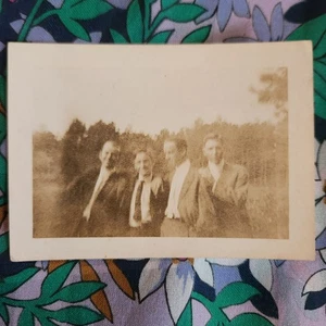 Antikes Schnappschuss Foto 1910er 1914 Gruppe Männer Freunde Atlanta Georgia - Bild 1 von 6