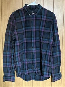 Marc by Marc Jacobs Shrunken Fit Lightweight Plaid Button-Up L/S Shirt SZ Large - Picture 1 of 4