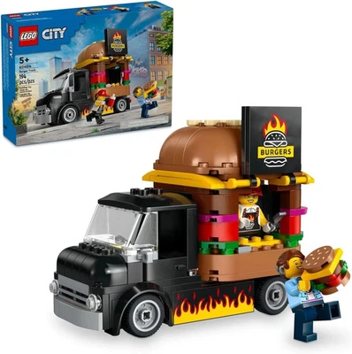 LEGO City Burger Truck Toy Building Set, Pretend Play Toy 60404 - Image 1 of 3