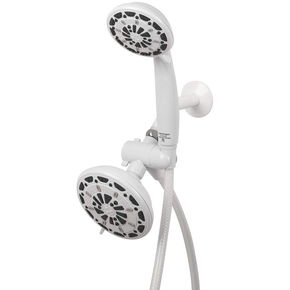 Aqua Vista 8336520 4.5-in. White Fixed Shower Head with Handheld Attachment w... - Imagem 1 de 1
