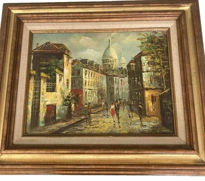 Original Vintage Italian P.G. Tiele Impressionist Oil Painting On Canvas - Image 1 of 3