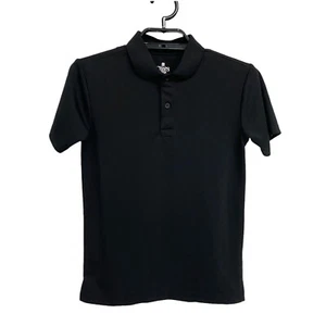 Chaps boys school wear polo shirt short sleeve black size M 10/12 - Picture 1 of 6