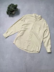 Auralee Men Wool Button Up Shirt Made In Japan Size 4 Yellow - Picture 1 of 21