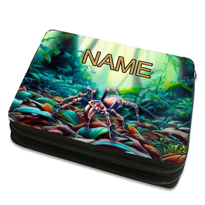 MAUS-DESIGN Federmäppchen Junge gefüllt Spinne mit Name Doppeldecker Federtasche Etui