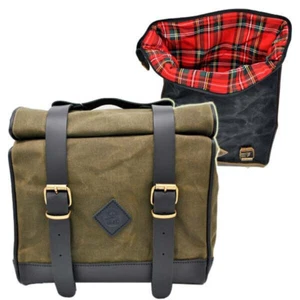 Kit borsa sinistra ExMoto verde nero 24lt telaio nero per Triumph Scrambler 1200 - Picture 1 of 5