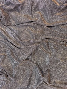 3M Stretch Silver Copper Sheen Lurex Knit Evening Wear Jersey Dressmaking Fabric - Picture 1 of 2