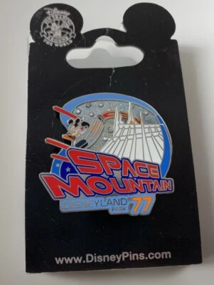 Prendedor giratorio Stitch Mickey Mouse Space Mountain DLR Disneyland '77 Disney Foto 1 de 4