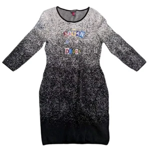 Vestido Suéter Vince Camuto Satan Is My Daddy Personalizado Para Mujer Negro Blanco Talla M - Imagen 1 de 9