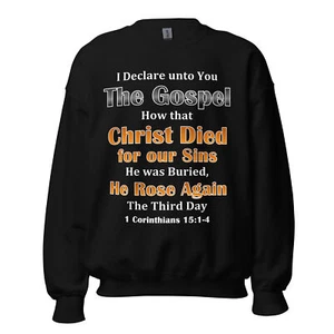 I Declare Unto You The Gospel Sweatshirt - Who Hath Believed - dunkle Farben - Bild 1 von 13