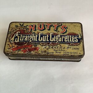 Nutts Straight Cut Cigarettes A Baker & Co Tin Vintage