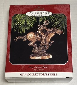 Hallmark Keepsake Ornament Pony Express Rider First in The Old West Series 1998 - Picture 1 of 12