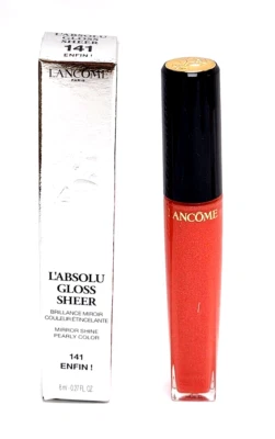 LANCOME L'ABSOLU GLOSS SHEER 141 ENFIN 0,27 oz. NOVO - Imagem 1 de 4