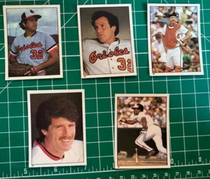 1981 Topps Album Stickers Baltimore Orioles Team Set of 5 Cards - Picture 1 of 2