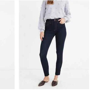 NUEVO CON ETIQUETAS Madewell Tall Roadtripper Jeggings Pember Wash - Imagen 1 de 10