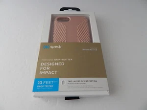 Speck Presidio Grip + Glitter Case for iPhone SE iPhone 8/7 Pink/Gold Glitter - Picture 1 of 11
