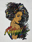 RuPaul Shirt Adult Extra Large White Short Sleeve Drag Queen Rainbow