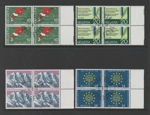 SWITZERLAND 1970 PUBLICITY & "SWISS ALPS" ISSUE - BLOCKS OF 4 *VFU/CTO* - Picture 1 of 1