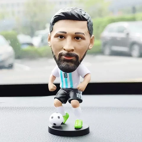 Lionel Messi Bobblehead Argentina Statue Cristiano Ronaldo Action Figure Model Cover