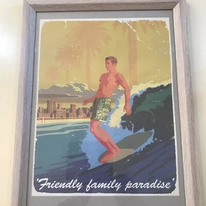Retro style Summer Surf Coastal Vintage Beach NEW Wall print 34cmsx44cms - Picture 1 of 12