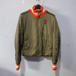 Vintage Salad green/orange jacket coat full zip knit size M - Picture 1 of 5