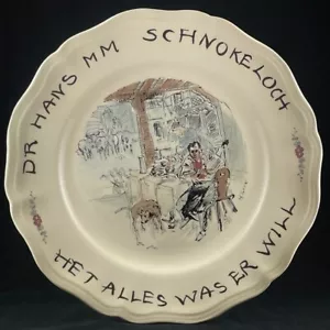 RARE Assiette "DR HANS EM SCHNOKELOCH", SARREGUEMINES OBERNAI, H.LOUX, alsace... - Bild 1 von 8