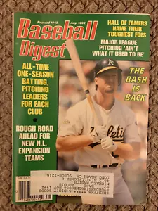 Mark McGwire Oakland Athletics - The Bash Is Back Baseball Digest August 1992 - Picture 1 of 2
